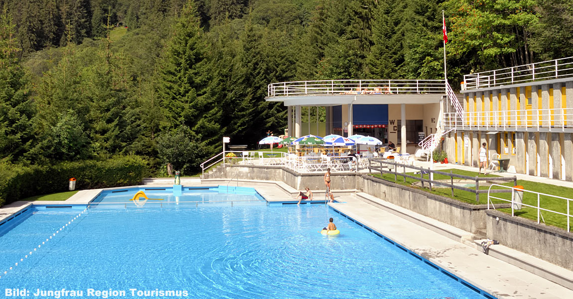 Schwimmbad Sonnenbad Waldbort Wengen