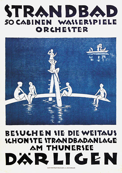 Strandbad Därligen - Plakat 1930